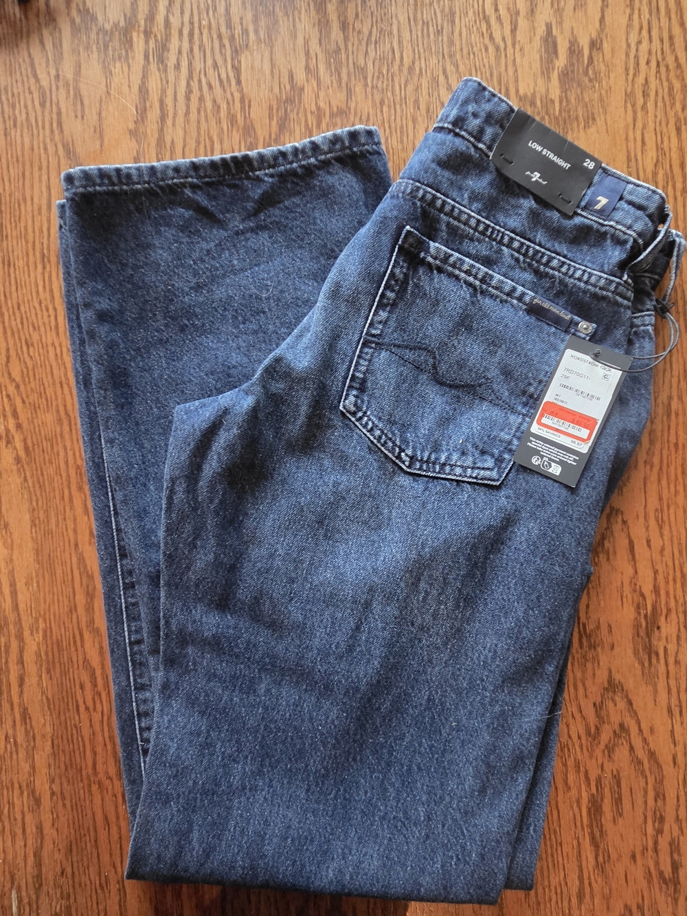 7 For All Mankind Women's Boot Cut Jeans in Dark Blue
